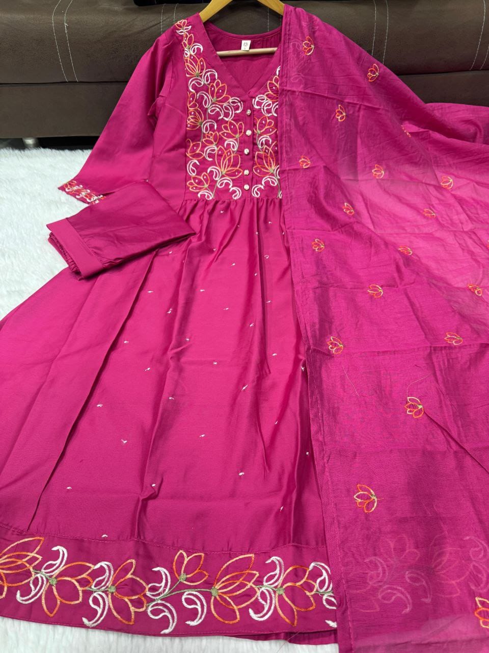 Women's Embroidered Anarkali Kurta Set