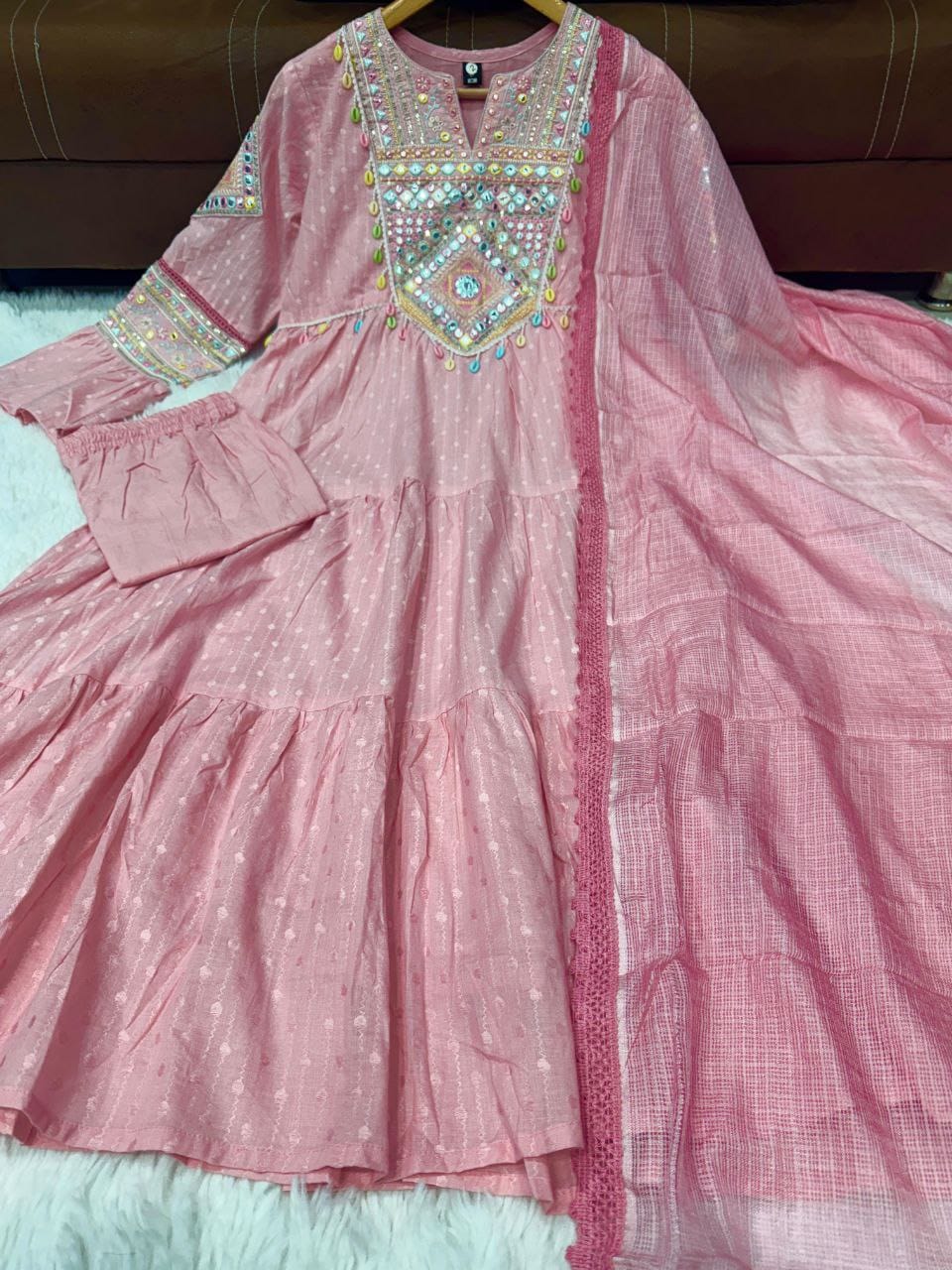Women's Embroidered Ethnic Kurta Set