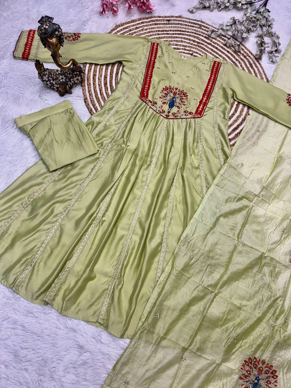 Women's Embroidered Anarkali Kurta Set