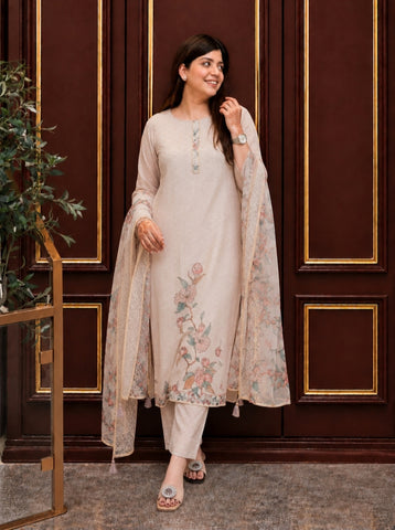 Lilan Floral Printed Straight Kurta Set