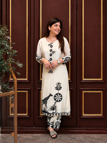 Premium Embroidered Straight Kurta Set
