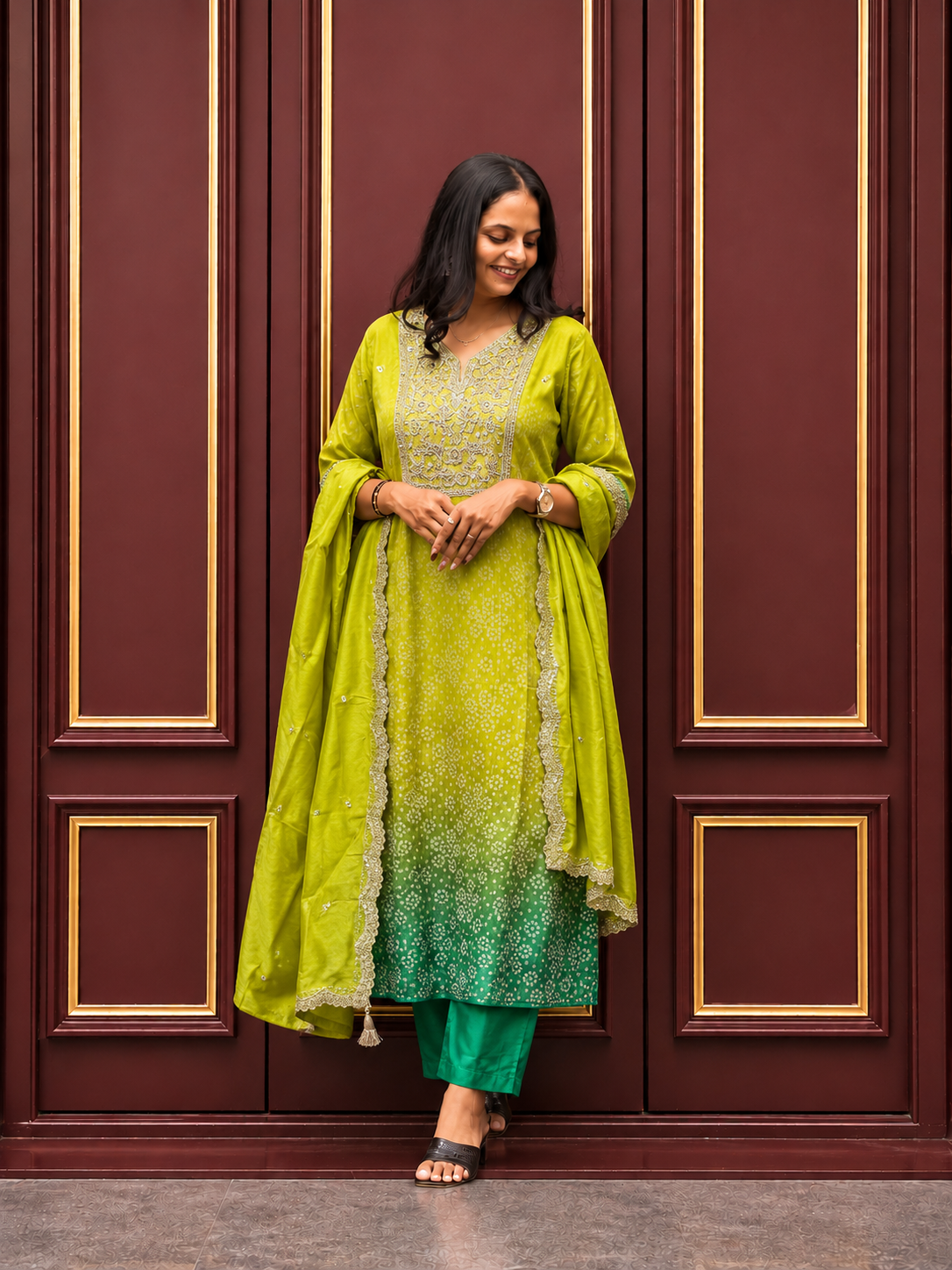 Premium Embroidered Straight Kurta Set
