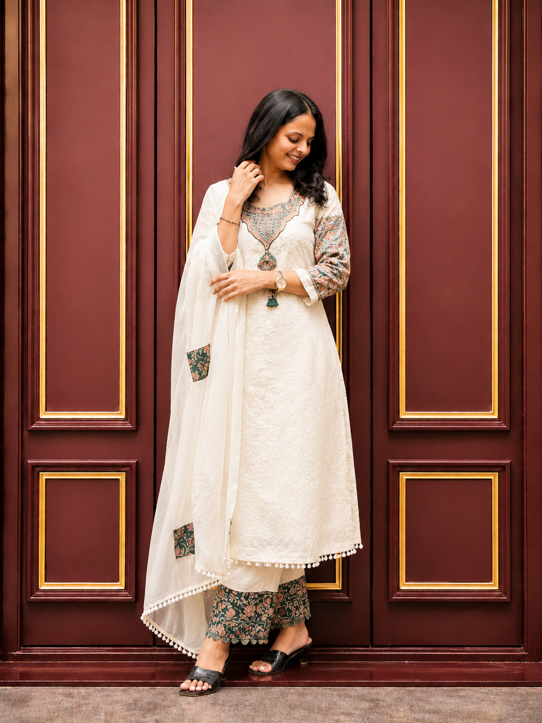 Premium Embroidered Straight Kurta Set