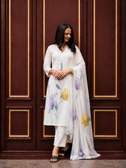 Floral Printed Kurta Pant & Dupatta Set