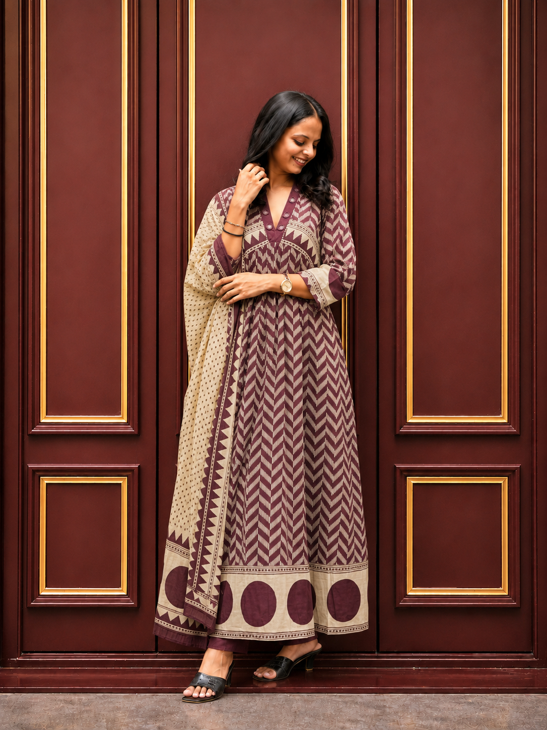 Premium Printed Cotton Kurta Set