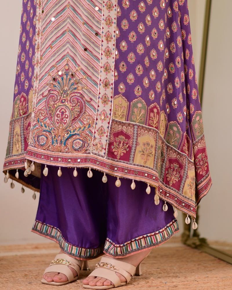 Real Kodi Embroidered Kurta Set with Palazzo